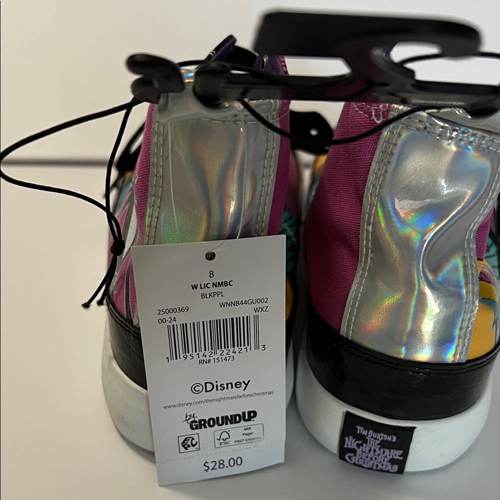 Disney High-Top Sneakers with Skeleton Design - Black, Yellow, Purple, Teal - Picture 6 of 6